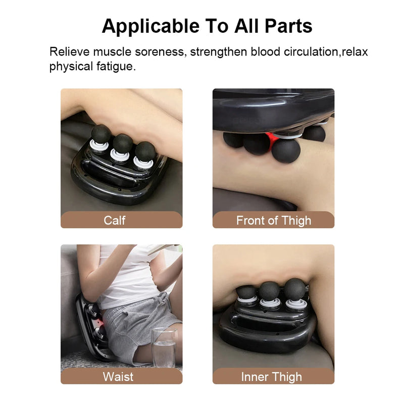 Fascia Gun Muscle Massager Gun Six Heads High Frequency Neck Waist Massage Machine Shoulder Fitness Equipment Neck Fascia Gun